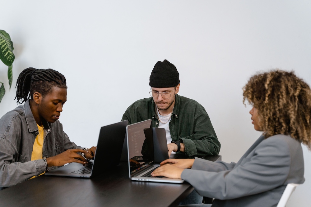 tech team working together